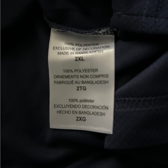 Michigan Wolverines Champion Blue Moisture Wick 2XL XXL Sewn Logo Polo Shirt NWT - Picture 5 of 5